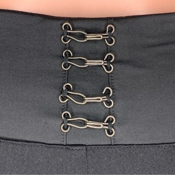 Bebe Mid Rise Fitted Pants Size 4 Wide Waistband with Hook & Eye Detail - Picture 8 of 13